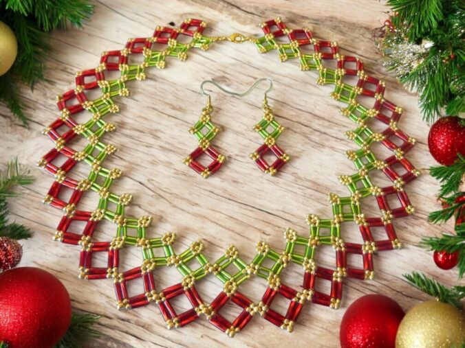 Christmas Diamonds Necklace and Earrings