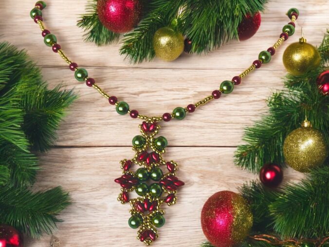 Christmas Lotus Lace Pendant