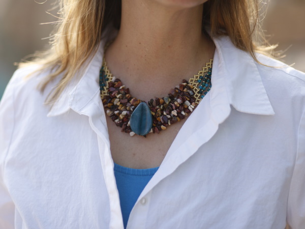 FREE beading pattern: Chip Statement Necklace