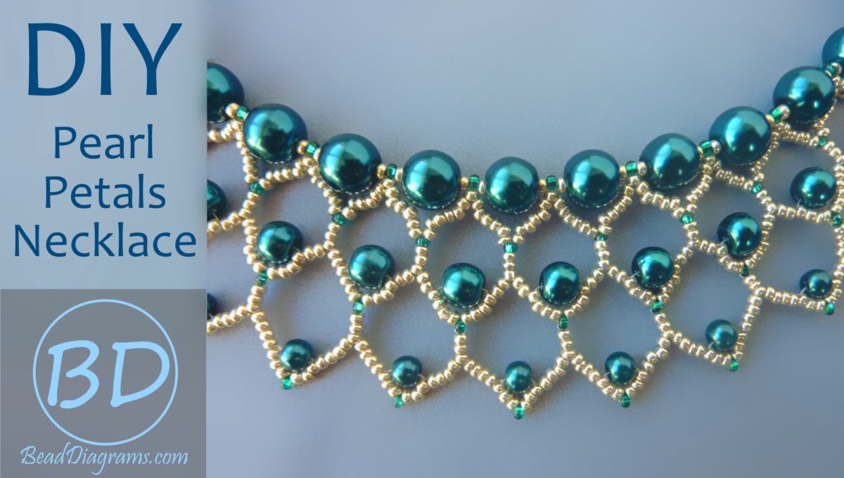 Beading for beginners. How to make beaded necklace with pearls