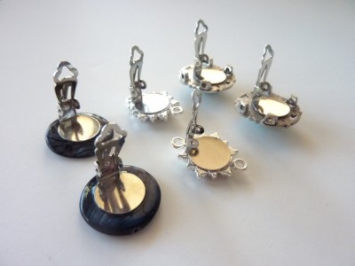 Step 1: Glue clips to back of beads