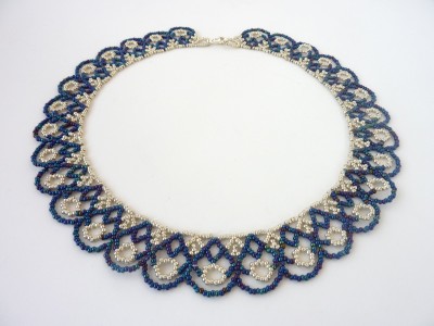 FREE beading pattern for Scalloped Lace Necklace - BeadDiagrams.com